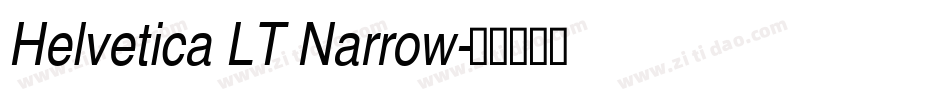 Helvetica LT Narrow字体转换